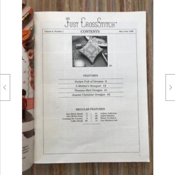 Just Cross Stitch Magazine May/June 1988 & Jul/Aug 1995 Cat Dove Sampler Pattern - Picture 5 of 6